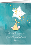 Becoming Great Grandparents Again Congratulations Baby in Stars card