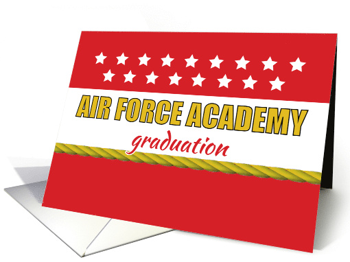Air Force Academy Graduation Congratulations with Stars and Rope card