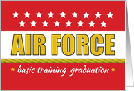 Air Force Basic Training Graduation Congratulations with Stars Rope card