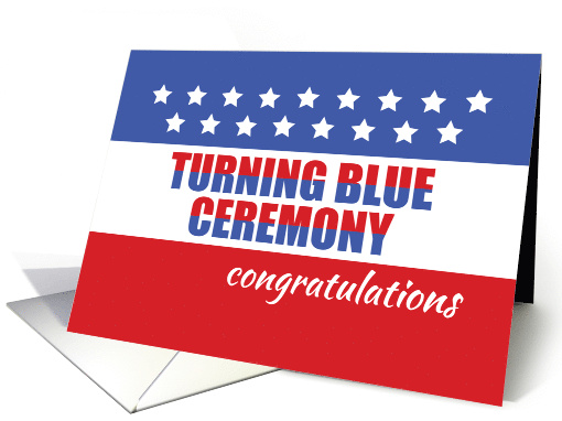 Turning Blue Ceremony Congratulations with Stars card (1510682)