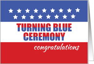 Turning Blue Ceremony Congratulations with Stars card