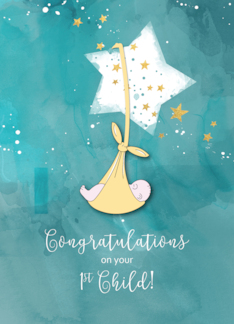 First Child, Congratulations, Baby in Stars