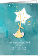 Third Child Congratulations Baby in Stars card