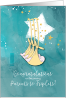 Parents to Triplets Congratulations Baby in Stars card