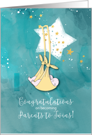 Parents to Twins Congratulations Baby in Stars card