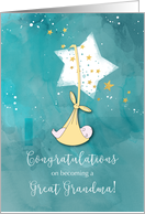 Becoming a Great Grandma Congratulations Baby in Stars card