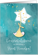 Becoming a Great Grandpa Congratulations Baby in Stars card
