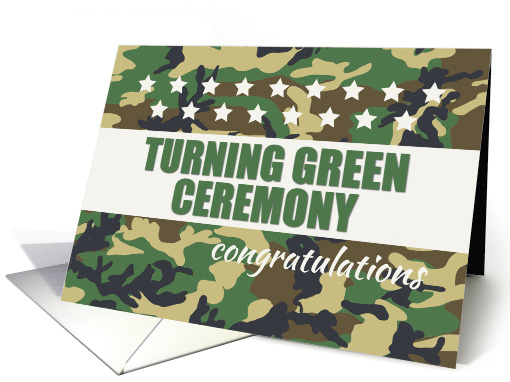 Turning Green Ceremony Congratulations with Stars card (1511014)