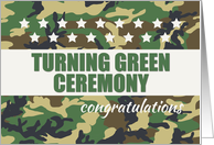 Turning Green Ceremony Congratulations with Stars card