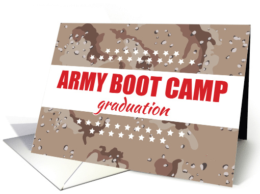 Army Boot Camp Graduation Congratulations with Stars card (1511130)