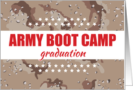 Army Boot Camp Graduation Congratulations with Stars card