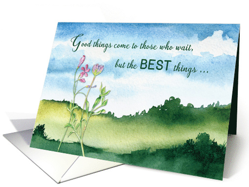 12 Step Recovery Anniversary Nature Landscape card (1511612)