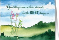 12 Step Recovery Anniversary Nature Landscape card