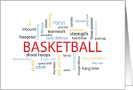 Basketball Birthday with Words Sports card