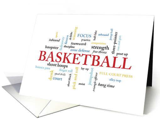 Basketball Coach Thank You in Words card (1511746)