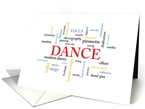 Dance Birthday in Words card (1511760)