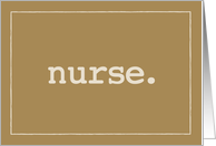 Nurse Definition on Nurses Day card
