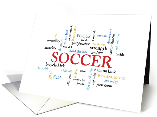 Soccer Birthday in Words card (1514234)
