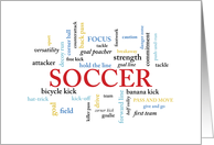 Soccer Coach Birthday in Words card