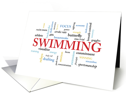 Swimming Coach Birthday In Words card (1514324)