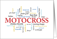 Motocross Birthday in Words card