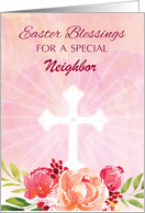Custom Relationship Neighbor Religious Easter Blessings Flowers card
