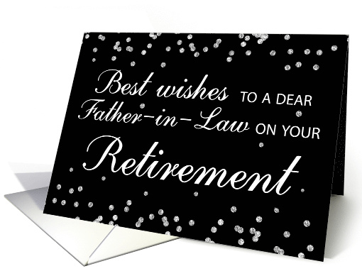 Father in Law Retirement Congratulations Black with... (1516628)
