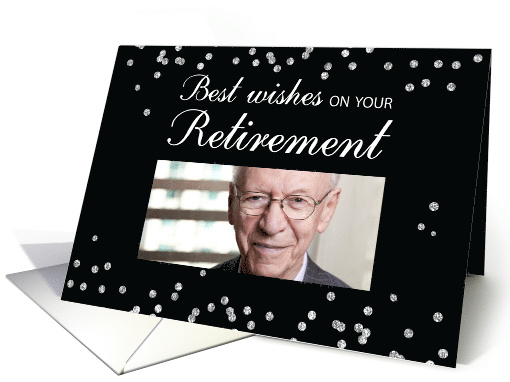 Custom Photo Retirement Congratulations Black with Silver... (1516668)