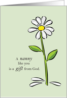 Daisy Nanny Religious Thank You card