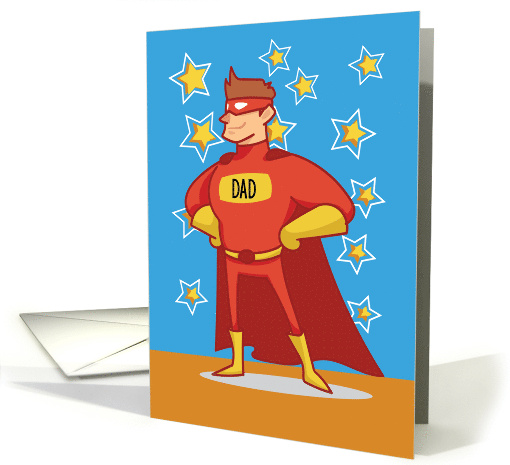 Dad Superhero on Fathers Day card (1516800)