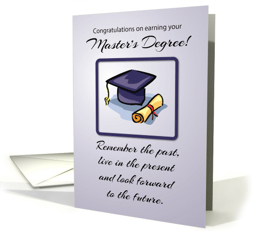 Masters Degree Graduation Remember the Past card (1518660)