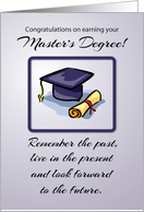 Masters Degree Graduation Remember the Past card