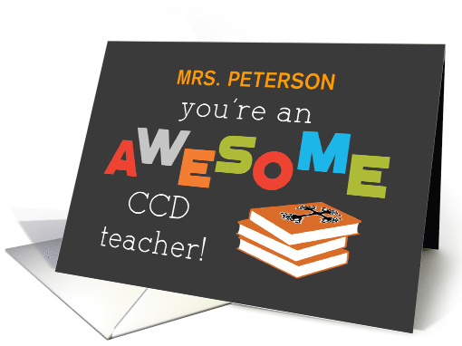 Personalize Name CCD Teacher Appreciation Day Religion... (1518858)