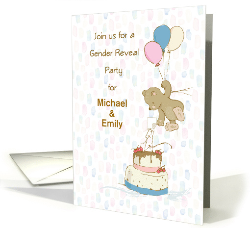 Gender Reveal Party Personalized Invitation with Bear... (1519120)