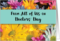 From All of Us on Doctors Day Thanks Gerbera Daisies card