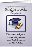 Bachelor of Arts Graduation Remember the Past card