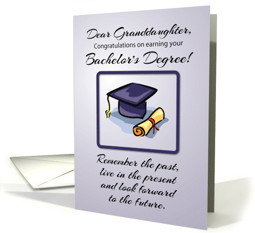 Granddaughter Bachelors Degree Graduation Remember the Past card