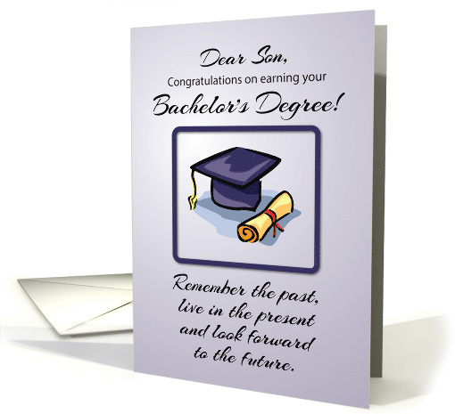 Son Bachelors Degree Graduation Remember the Past card (1519772)