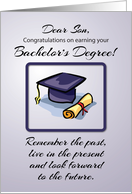 Son Bachelors Degree Graduation Remember the Past card