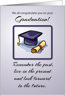 From All of Us Graduation Remember the Past card