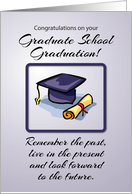 Graduate School Graduation Remember the Past card