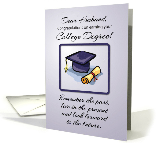 Husband College Graduation Remember the Past card (1519786)