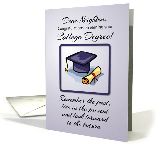 Neighbor College Graduation Remember the Past card (1519788)