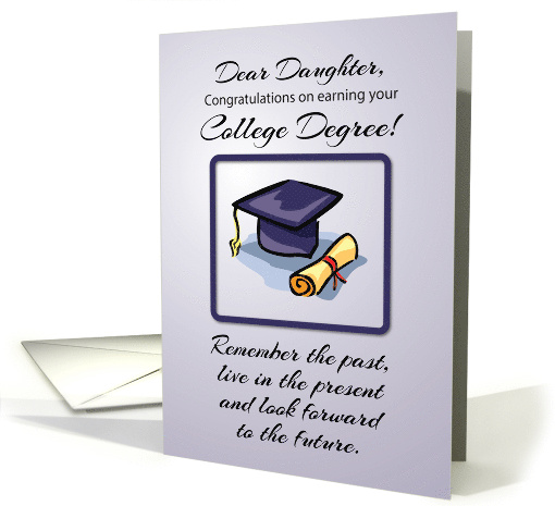Daughter College Graduation Remember the Past card (1519802)