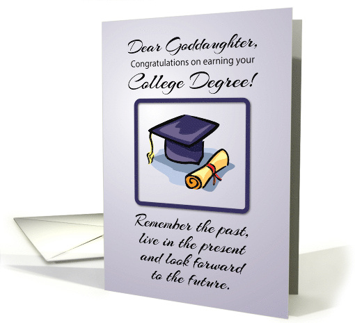 Goddaughter College Graduation Remember the Past card (1519812)