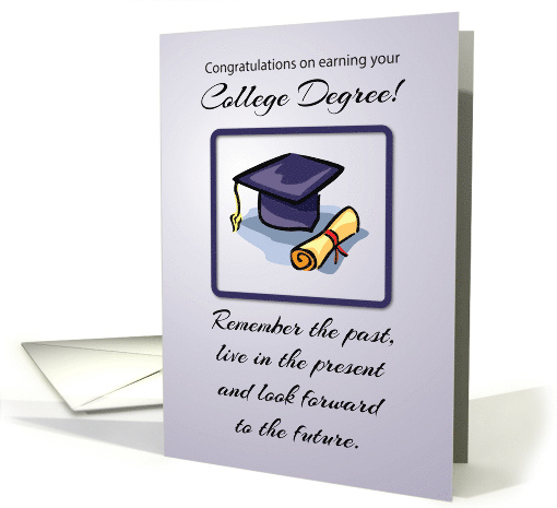 College Graduation Remember the Past card (1519820)