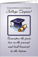 College Graduation Remember the Past card