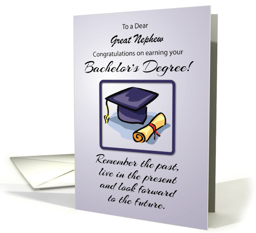 Custom Relation Bachelors Degree Graduation Remember the Past card