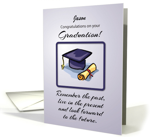 Custom Name Graduation Remember the Past card (1519826)