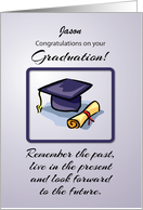 Custom Name Graduation Remember the Past card